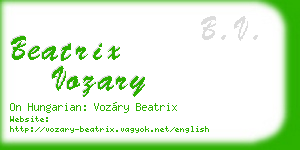 beatrix vozary business card