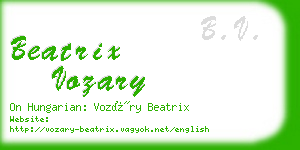 beatrix vozary business card